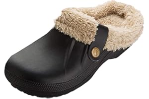 Dihope Zoccoli Donna Uomo Invernali Sabot Imbottiti Unisex-Adulto Ciabatte in Gomma Invernali antofole Casa Esterno Caldo Pantofole Inverno Impermeabile
