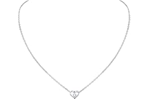 PROSILVER Sterling Silver Initial Necklace for Womens/Women, Letters A-Z 26 Alphabet, Adjustable Chain (Send Gift Box)