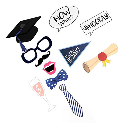 OULII Graduierung Foto Requisiten Graduierung Phtoto Stand Requisiten 2017 Graduation Party Dekorationen 30pcs - 3