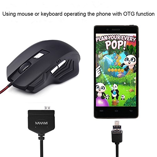 Neueste Multifunktionale USB 2.0 OTG Host Adapter Kabel Micro Ladekabel Datenkabel für Android Smartphones, PC und Tablets 1m (Schwarz) - 4