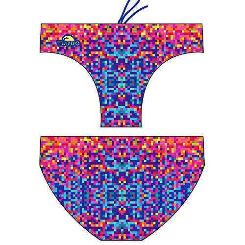 Turbo - Bañador PIXELS de waterpolo Competicion Natación y Triatlón (L/34)