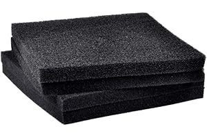 Fablcrew Filtre pour Aquarium, Filtre éponge d'aquarium Filtre en Mousse biochimique d'aquarium - Noir 50 * 50 * 4CM