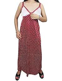 Indiatrendzs Women Satin Maroon Sexy Nightwear 2pc Nighty Set With Free Size Overcoat