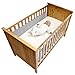 Safe Dreams 2 sided Cot Wrap with 100% cotton surface (Silver Grey)
