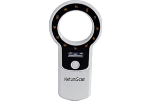 NetumScan Upgraded Pet Microchip Reader, escáner portátil de chip para mascotas recargable Animal ID Tag Scanner con pantalla OLED estable para ISO 11784/11785,FDX-B y ID64 RFID EMID DJ-260C