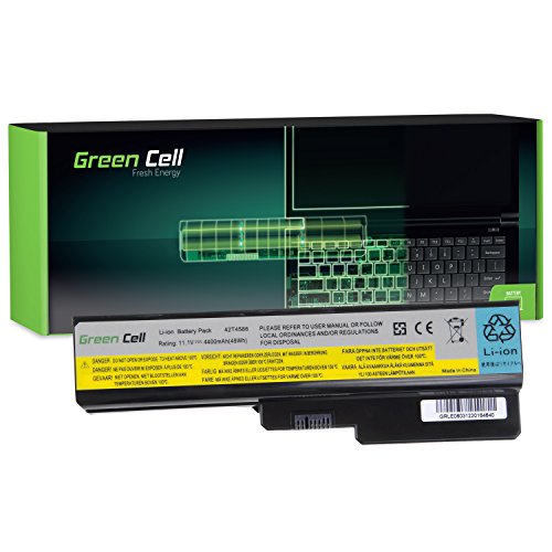 Green Cell® Standard Serie L08L6Y02 L08S6C02 L08S6Y02 Laptop Akku für Lenovo G530 G550 G555 G430 G450 B550 N500 (6 Zellen 4400mAh 11.1V Schwarz)