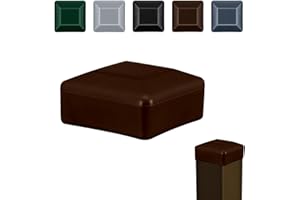 EMFA 10 pezzi capuccio quadrato 70x70 mm marrone plastica cappucci per palo cappucci per tubolari