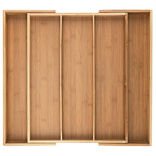 Artisware Tabla de quesos de bambú Establece con cajón de los Cubiertos, Incluyendo 4 Cuchillo de Acero Inoxidable y Utensilios