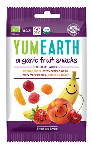 Pack de 6 bolsitas de 50g de Gominolas orgánicas con sabor a fruta YUM EARTH