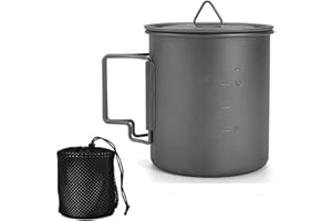 PKRANZYHKAL Mug Escalade en Titane - Tasse Randonnée Ultralégère | Popote Bivouac Résistante | Idéale pour Camping et Activités Extérieures | Haute Qualité et Durabilité
