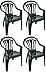 Price comparison product image Low Back Garden Chairs Plastic Stool Home Kitchen Outdoor Picnic Garden Patio Furniture Armchair Green (4)