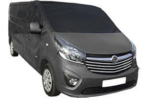 UK WHOLESALE LOWERING THE COST TO YOU UK Wholesale UKW021BLACKAD4 Luxury Front Windscreen Wrap Cover Black - To Fit Renault Trafic 2014 Onwards