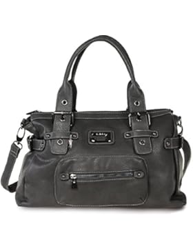 SilberDream Schultertasche, Handtasche Damenhandttasche Kunstleder grau OTJ103K