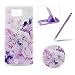 Produktbild Für Samsung Galaxy Alpha SM-G850F Hülle Silikon Schutzhülle Tasche Weiches Silikon TPU Gel Bumper Case Etui Schale Cover Skin,Herzzer Modisch Hochwertig Ultra Dünn Slim Thin Bunt Handytasche Mit [Blumen Das Leben ist schön Muster] Guter Schutz Kratzfest Flexibel Leicht Gummi Rubber Jelly Soft Protective Stabil Handyhülle Schutztasche Back Cover Case Shell für Samsung Galaxy Alpha SM-G850F + 1 x Frei Lila Handy Halterung Ständer + 1 x Frei Lila Touch Pen Stift Stylus