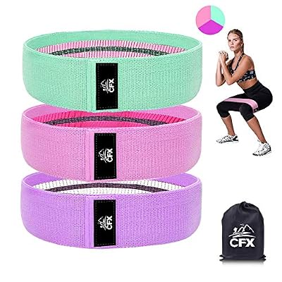 CFX Bande Elastique Fitness - Bande de Resistance Set (3) - Équipement d'Exercices pour Musculation Pilates Squat Sport Crossfit Rééducation Physique et Motrice - Entrainement Corps, Jambes, Fessiers