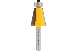 Yonico 13911q 11.25 Degree Bevel Edge Forming Router Bit 1/4-Inch Shank