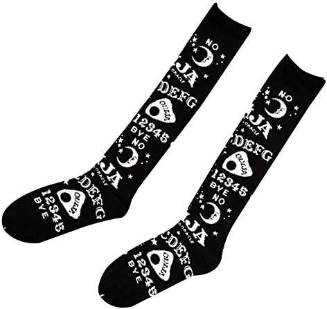 Yiwa Women Thigh High Long Socks Ladies Fashion Letters Pattern Ouija board Over The Knee Sock