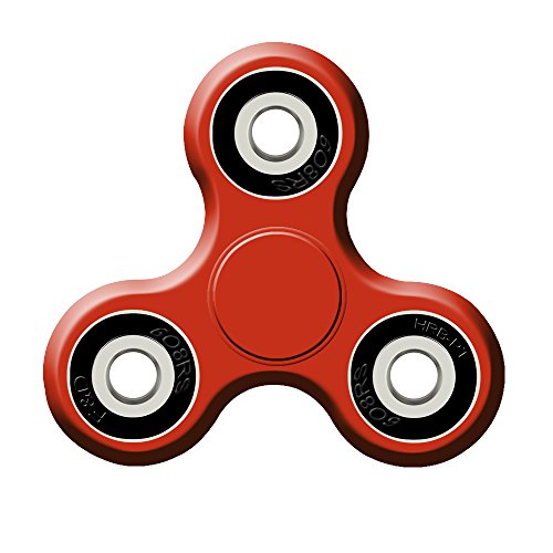 Belfen Fidget Spinner Toy Stress Reducer - Perfect For ADD, ADHD, Anxiety, Designed for Adults and Children-Red Belfen Fidget Spinner Toy Stress Reducer - Perfect For ADD, ADHD, Anxiety, Designed for Adults and Children-Red