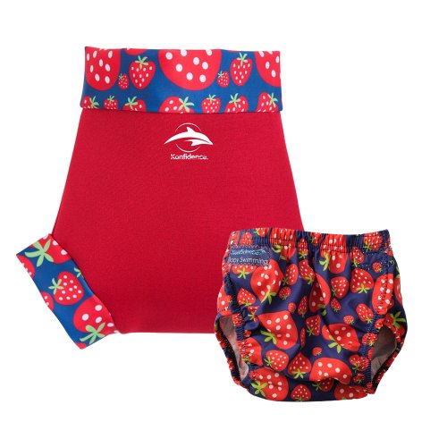 Konfidence Swim Nappy and NeoNappy Strawberry Small - 3 to 6 Months