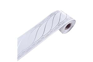 YOOTIKO Wall Borders Self Adhesive Wallpaper Stickers Cabinet Mirror Frames Decorative Strips Peel and Stick PVC Floor Guide Lines Molding Decal Trim for Living Room Bedroom Bathroom Kitchen Tiles