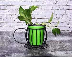 HINS Green Cup Metal Polka Round Shape Flower Plant Pot With Stand Metal Pots For Indoor Plants I Elevated Garden Planter I Raised Planter I Desk Plant I Raised Planter Box I Ascent Homes Metal Planter I Raised Planter Box With Legs I Brass Pots For Indoor Plants I Golden Planter I Mid Century Plant Stand I Brass Planters For Indoor Plants I Indoor Plant Stand For Living Room I Metal Planters Pot For Indoor Plants designer pots for indoor plants