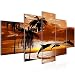 Produktbild Bilder Strand Delphine Wandbild 200 x 100 cm Vlies - Leinwand Bild XXL Format Wandbilder Wohnzimmer Wohnung Deko Kunstdrucke Braun 5 Teilig -100% MADE IN GERMANY - Fertig zum Aufhängen 600251a