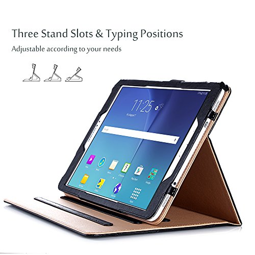 ProCase Schutzhülle Samsung Galaxy Tab S2 9.7 Kunstleder Schutz Hülle Ständer für Galaxy Tab S2 Tablet (9.7 inch, SM-T810 T815 T813) Schwarz - 5