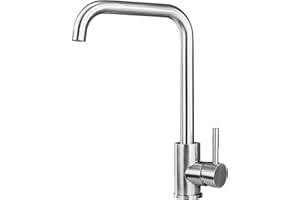 BONADE Wasserhahn Küchenarmatur aus SUS304 Edelstahl Gebürsteter Nickel, 360° Schwenkbereich Armatur Küche, Einhebelmischer Spültischarmatur Hochdruck Mischbatterie