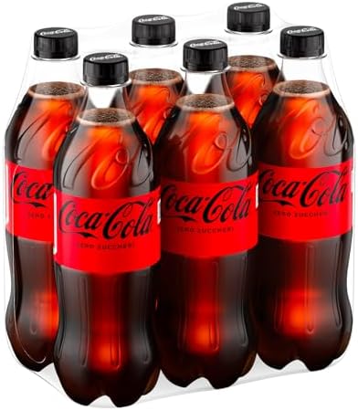 Coca-Cola Zero Zuccheri, Tutto il Gusto della Formula Coca-Cola Senza Calorie, Bottiglia PET 100% riciclabile - 6 Bottiglie da 660 ml