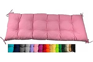 Olenka Coussin de Banc de Jardin Siègen Patio Meuble d'Extérieur intérieur terrasse Balcon Porche (85 x 40 x 8 cm, Rose)