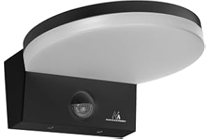 ‎MACLEAN Lampa LED z czujnikiem ruchu Maclean, czujnik ruchu PIR, kolor czarny, 15W, IP65, 1560lm, barwa neutralna biała (4000K) MCE344 B