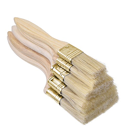 Mudder Wachspinsel mit Holzgriff für Wand und Möbel Lackierung, 5 Unterschiedliche Größe - 2