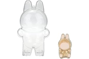 GNHG Custodia Protettiva Portachiavi Vinyl Plush Toy - Borsa Trasparente PVC Acrilico con Supporto Silicone per Bambole da Collezione, Charm Keychain Display