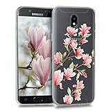 kwmobile Samsung Galaxy J5 (2017) DUOS Hülle - Handyhülle für Samsung Galaxy J5 (2017) DUOS - Handy Case in Rosa Weiß Transparent