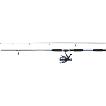 Shakespeare Firebird Spinning Combo, Fishing Rod and Reel Combo, Pre-spooled with Line, Ready to Fish in Saltwater or Freshwater, Predator Fishing,Pike/Perch/Zander, Blue/Black, 2.40m