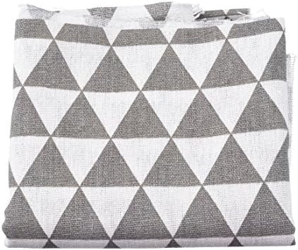 Souarts Grey Grid Fabric Bundles Quilting Sewing Patchwork Clothes DIY Craft 1 Sheet