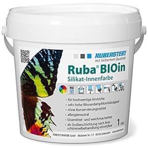 Ruberstein® Ruba BIOin, Silikatfarbe innen, 1l, weiß, für Allergiker