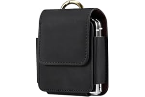 QBYVQQN Belt Case for Galaxy Z Flip 6, 5, 4, Z Flip 3 5G, Z Flip 2, Mobile Phone Case with Card Holder Leather Case Phone Belt Holder Waist Bag Protective Case Compatible with Motorola Razr 5G/Huawei P50