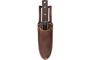 TOURBN TOURBON Genuine Leather Garden Knife Pouch Secateurs Holsters Pruning Shears Tool Sheath Two Pockets