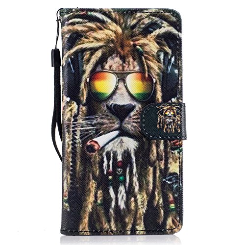 BONROY Honor 8 Wallet Case, Honor 8 Leather Case, Folio Flip Case Cover for Huawei Honor 8 with Strap, Premium Soft PU Leather Notebook Wallet Cute Animal Cat Pattern Design Case with [Kickstand] Stand Function Card Holder and ID Slot Slim Flip Protective Skin Cover for Huawei Honor 8