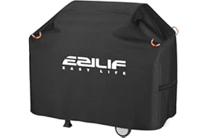 EZILIF Grillabdeckung Wetterfest Grill Abdeckhaube Oxford-Stoff Gasgrill Abdeckhaube mit Reflexstreifen Grillhaube Schutzhülle für Brinkmann, Char Broil, Weber und Jenn Air (147x61x117cm)