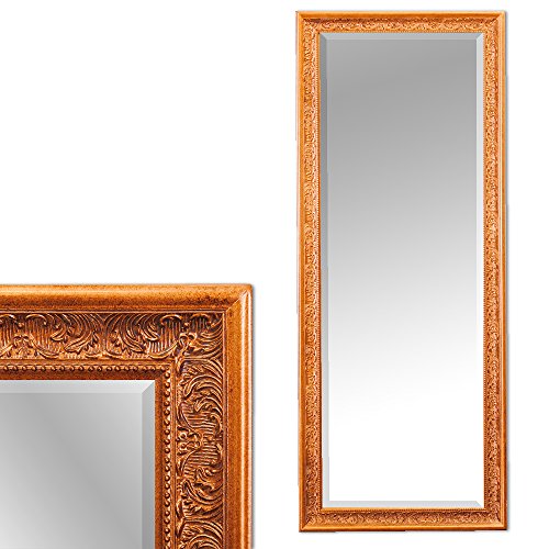 WANDSPIEGEL Pompöser Barock Spiegel FIORA 130x50cm GOLD BRONZE