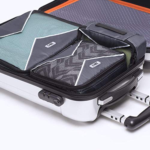 Ensemble-de-4-Cubes-dEmballage-Organisateur-de-Voyage-en-Maille-avec-Sac--LingeSac--Chaussures-et-2-sacs-de-Compression--conomie-dEspace-4Cubes-2Pochettes