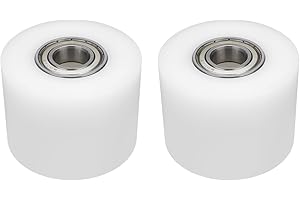 ECSiNG Lot de 2 Rouleaux de Transpalette 80 X 60 en Polyamide Et Nylon Compatibles avec Les Roues de Transpalette avec Roulements à Billes Roues de Fixation de Palette 400 Kg (trou d'essieu de 20mm)