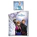Produktbild Maxi & Mini Bettwäschegarnitur Die Eiskönigin / Frozen, Bettbezug 140 x 200 cm + Kissenbezug 70 x 80 cm, Motiv Elsa und Anna (FRO02)