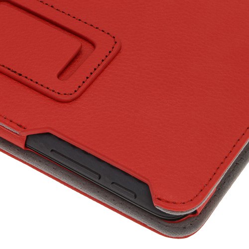 igadgitz Rot PU Ledertasche Hülle Folie Cover für Asus MeMO Pad ME172V 7″ Tablet mit Multi Winkelbetrachtung Stand + Stylus Schift Halter + Displayschutzfolie - 8