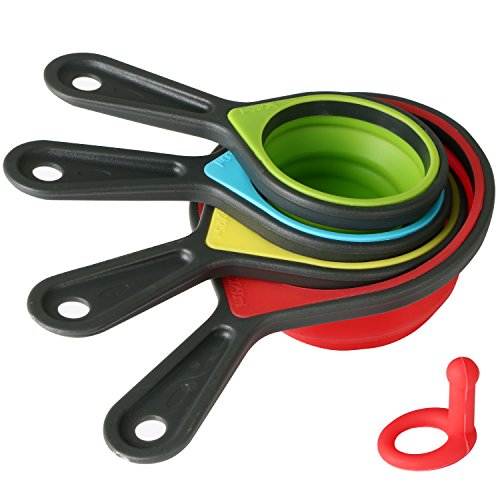 TRIXES 4 Faltbare Messlöfflel aus Silikon - 4
