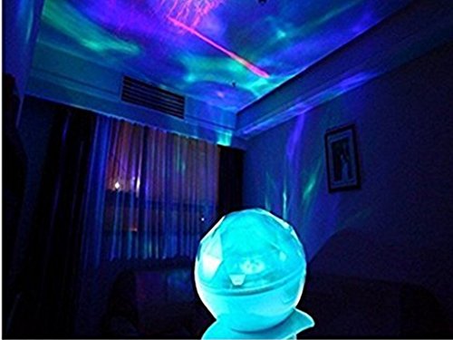 Preisvergleich Produktbild Ozean dynamischen Schlaf Nachtlicht-Lampen-Ozean-Wellen-Lampe mit Musik für Schlafzimmer Wohnzimmer Badezimmer Babyzimmer Kinderzimmer