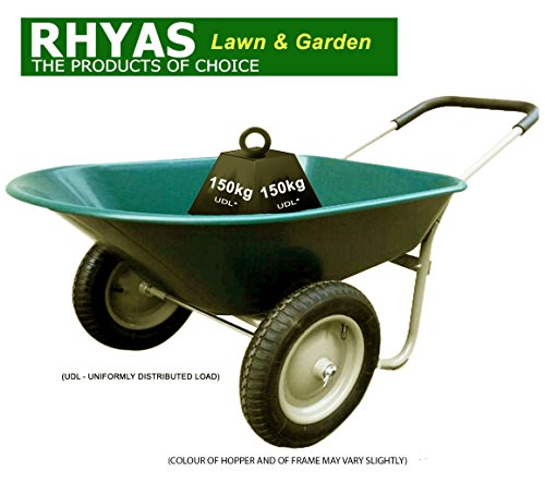 Rhyas Schubkarre mit 2 Rädern, 55 l