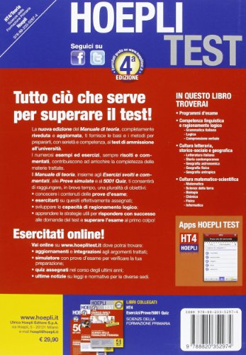 Libro Hoepli test. Teoria. Scienze della formazione ...
